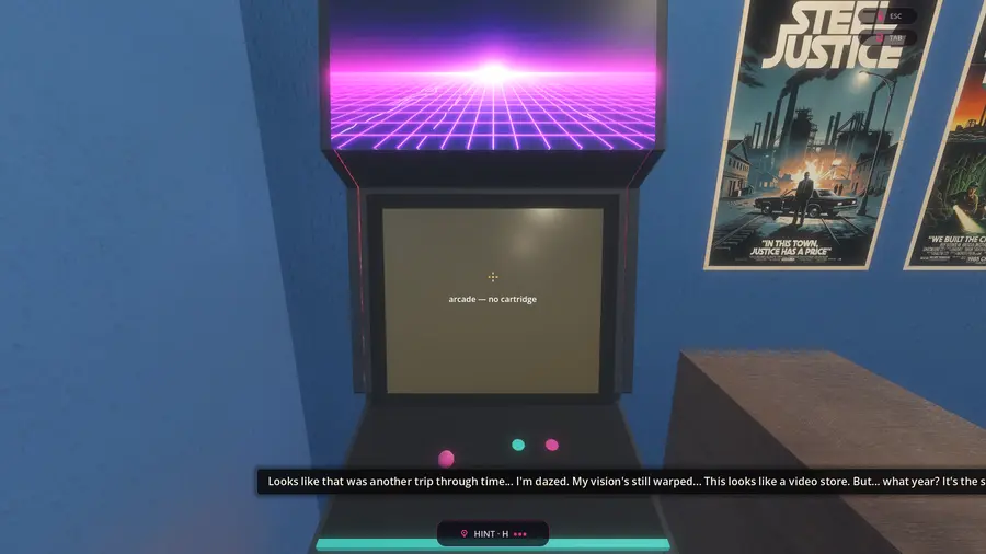 Corvale — the arcade cabinet in the corner