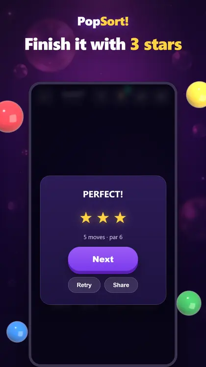 PopSort! level complete